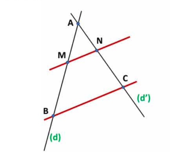 Configuration de base du théorème de Thalès